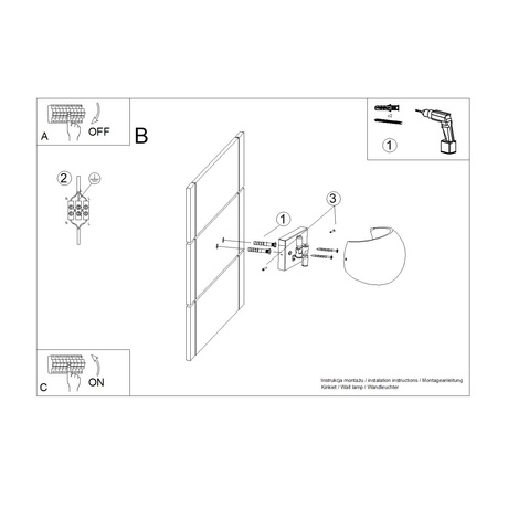 Applique GLOBE béton