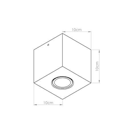 Plafonnier QUAD béton vert olive