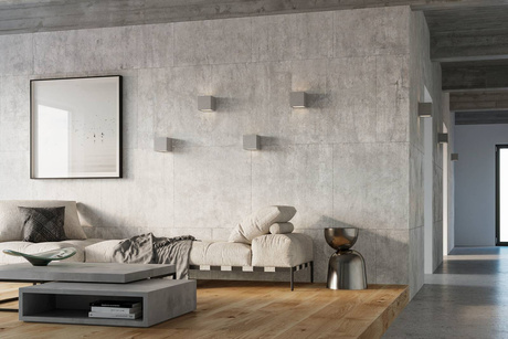 Applique LEO béton + 1x ampoule LED E27 3000K Warm 7.5W 620lm