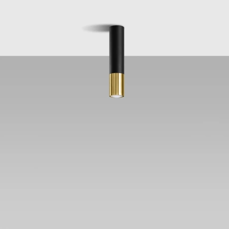 Plafonnier LOOPEZ noir/doré