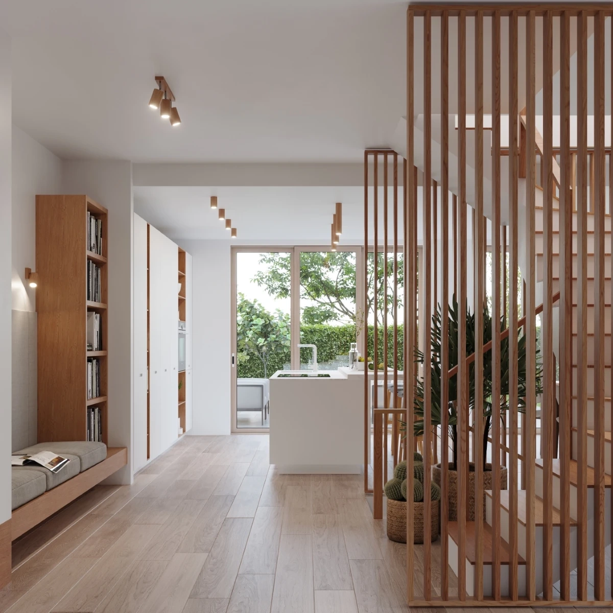 Plafonnier ZEKE 3 chêne