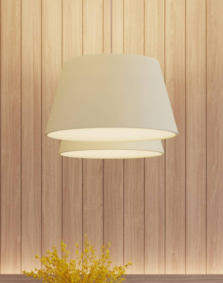 Lustre CONO 45 blanc + 3x ampoule LED E27 3000K Warm 7.5W 620lm