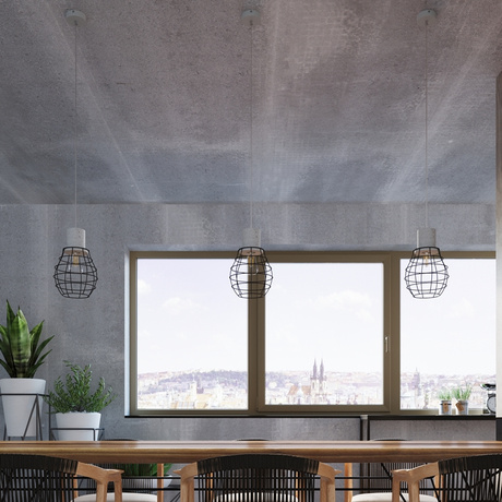 LUGO lampe suspendue + 1x ampoule LED E27 4000K Cold 7,5W 650lm