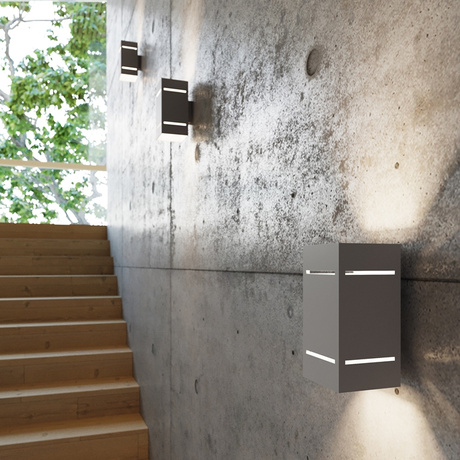 Applique BLOCCO gris + 1x ampoule LED G9 3000K Warm 4.5W 510lm