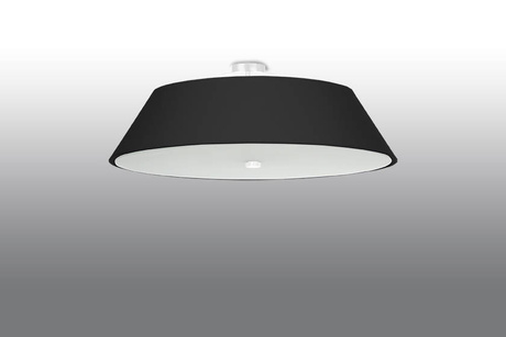 Plafond VEGA 70 noir + 5x ampoule LED E27 3000K Warm 7.5W 620lm