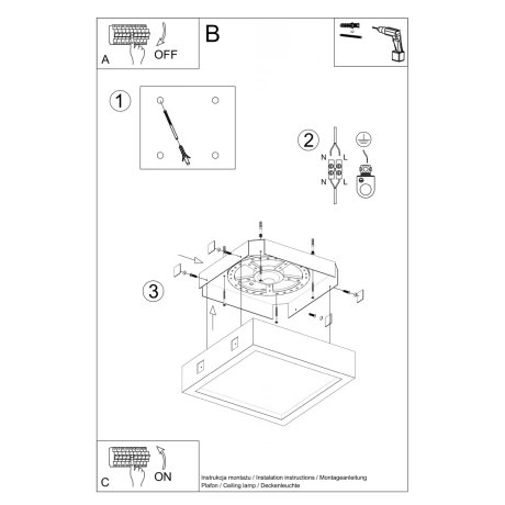 Plafonnier RIZA béton