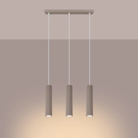 Lampe suspendue KARBON 3L taupe