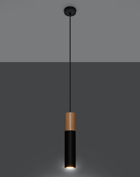 PABLO 1 lampe suspendue noire + 1x GU-10 3000K Warm 7W ampoule LED 620lm