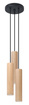 LINO Lampe suspendue 3P bois naturel + 3x LED GU-10 4000K Froid 7W 630lm ampoule