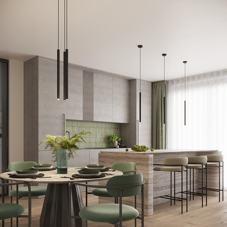 Lampe suspendue ARCHE 2P noir