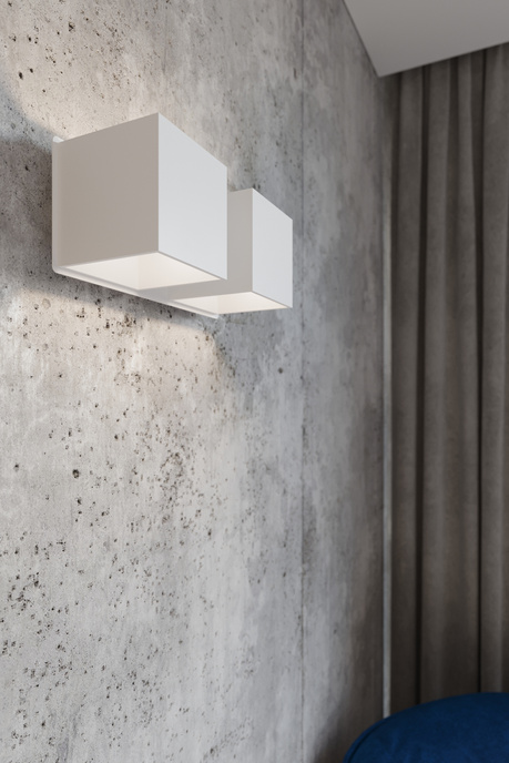 Applique QUAD 2 blanche + 2x ampoule LED G9 3000K Warm 4.5W 510lm