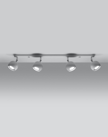 Plafond OCULARE 4L blanc + 4x ampoule LED GU-10 3000K Warm 7W 620lm