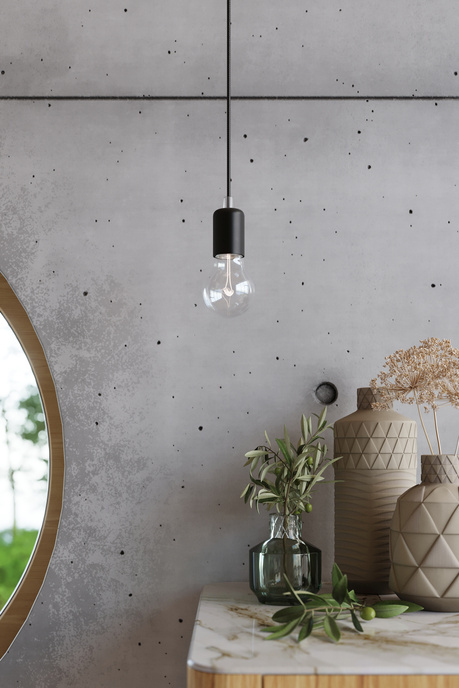 EDISON 5 lampe suspendue noire + 5x ampoule LED E27 3000K Warm 7,5W 620lm