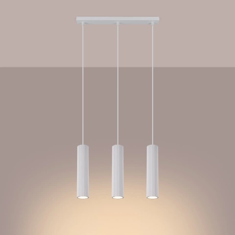 Lampe suspendue KARBON 3L blanc
