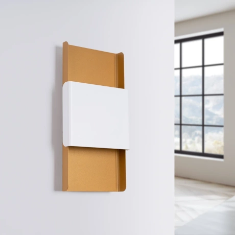 Applique DURLIN or/blanc