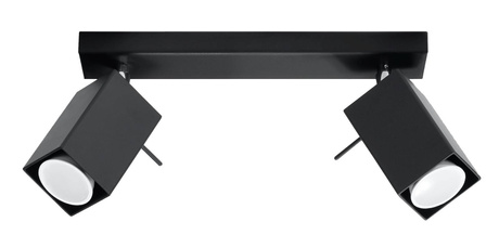 Plafond MERIDA 2 noir + 2x ampoule LED GU-10 3000K Warm 7W 620lm