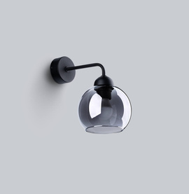 Applique ALINO 1 noire + 1x ampoule LED E27 3000K Warm 7,5W 620lm