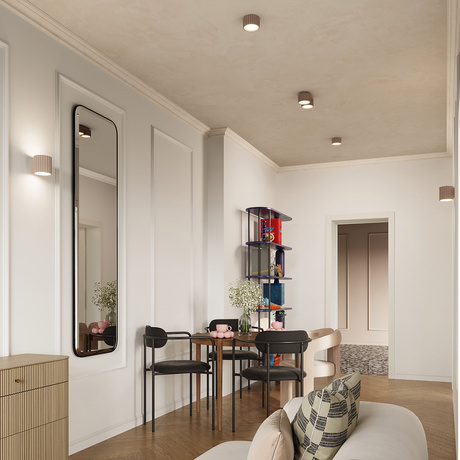 Plafonnier AURA 2 taupe Gx53