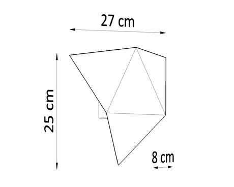 Applique SOLIDO noir + 1x ampoule LED G9 3000K Warm 4.5W 510lm