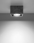 Plafond QUATRO 1 béton + 1x ampoule LED GU10 AR111 3000K Warm 12W 800lm