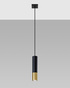 LOOPEZ 1 lampe suspendue noir/doré + 1x ampoule LED GU-10 4000K froide 7W 630lm