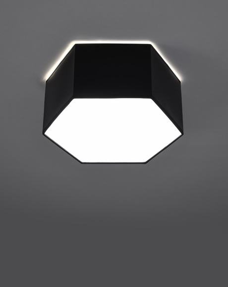 Plafond SUNDE 13 noir + 2x ampoule LED E27 3000K Warm 7.5W 620lm