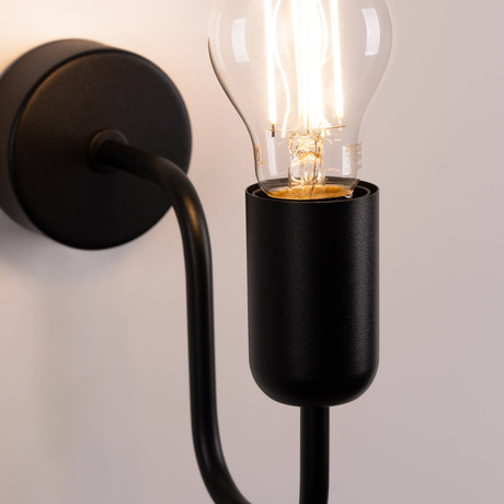 Applique VECTOR noir + 1X ampoule LED E27 3000K 7W 760lm