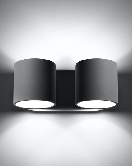 Applique ORBIS 2 grise + 2x ampoule LED G9 4000K froide 4.5W 530lm