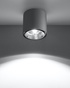 Plafond TIUBE gris + 1x ampoule LED GU10 AR111 3000K Warm 12W 800lm