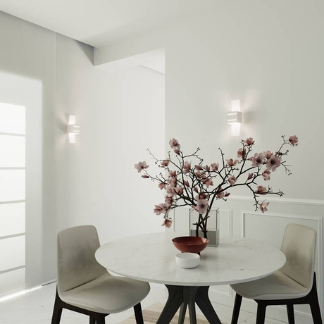 Applique LORETO blanc + 1x ampoule LED G9 4000K froide 4,5W 530lm