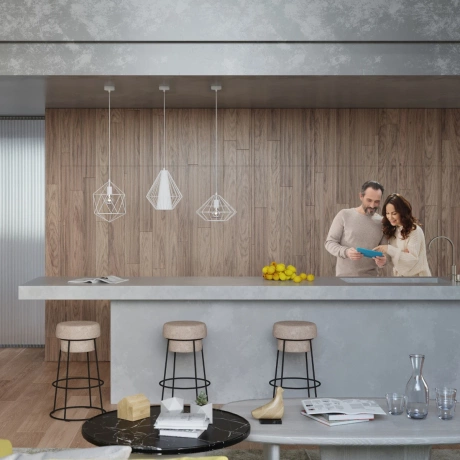 Lampe suspendue DEMI blanc