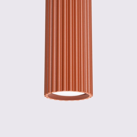Lampe suspendue KARBON 3L rouge ocre