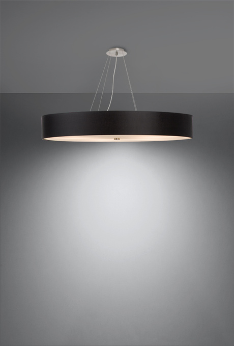 Lustre SKALA 100 noir + 6x ampoule LED E27 3000K Warm 7.5W 620lm