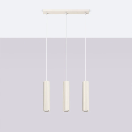 Lampe suspendue KARBON 3L beige