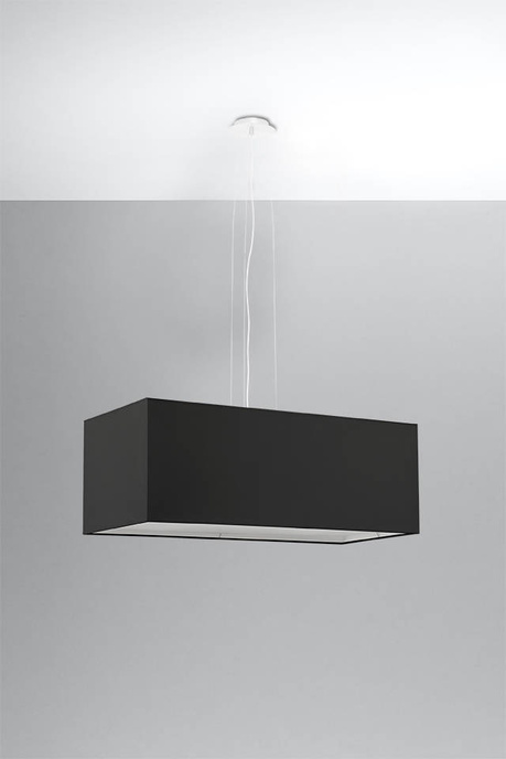 Lustre SANTA BIS 80 noir + 3x ampoule LED E27 3000K Warm 7.5W 620lm