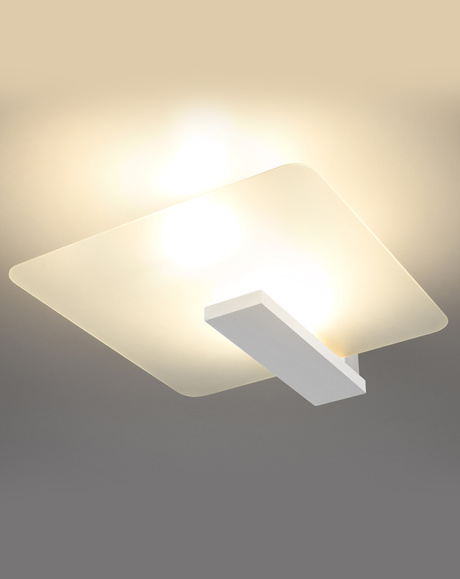 Plafond LAPPO blanc + 2x ampoule LED E27 4000K Froid 7.5W 650lm