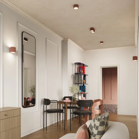 Plafonnier AURA 1 moka Gx53