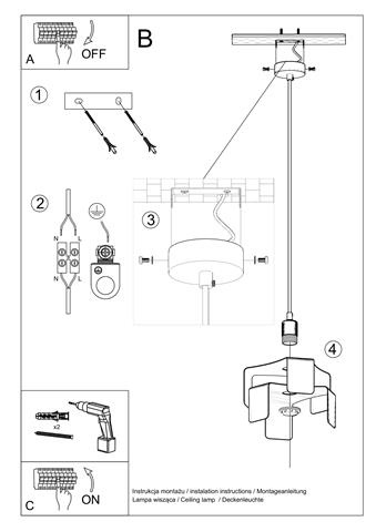 TULIP lampe suspendue blanche + 1x ampoule LED E27 3000K Warm 7,5W 620lm