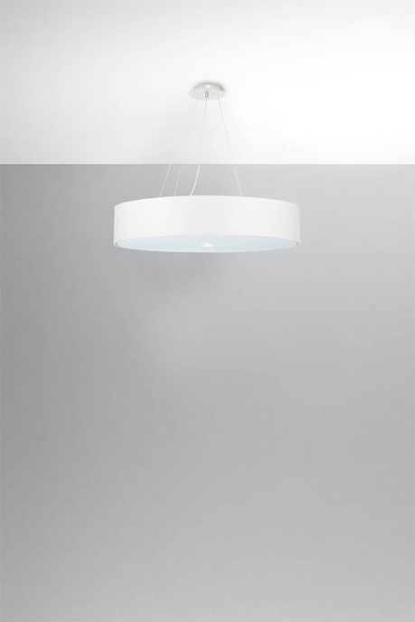 Lustre SKALA 60 blanc + 5x ampoule LED E27 4000K Froid 7.5W 650lm