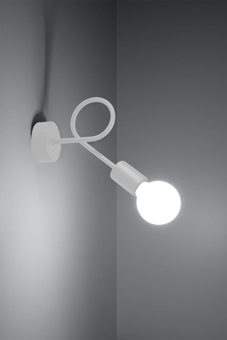 Applique SUPEŁ blanc + 1X ampoule LED E27 3000K 7W 760lm