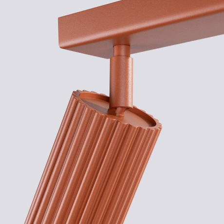 Plafonnier KARBON 4L rouge ocre