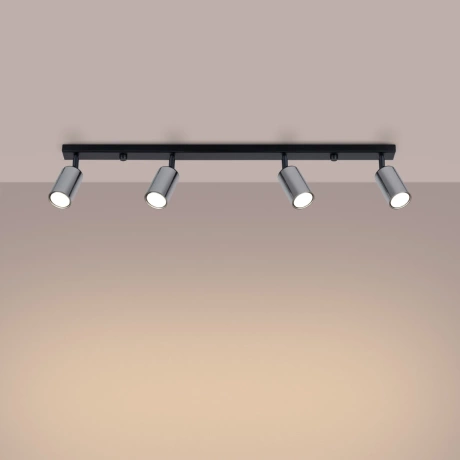 Plafonnier WINX 4L noir/chrome