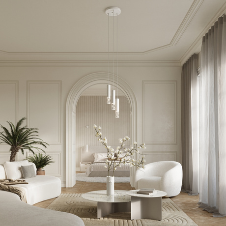 Lampe suspendue LAMI 3L blanc