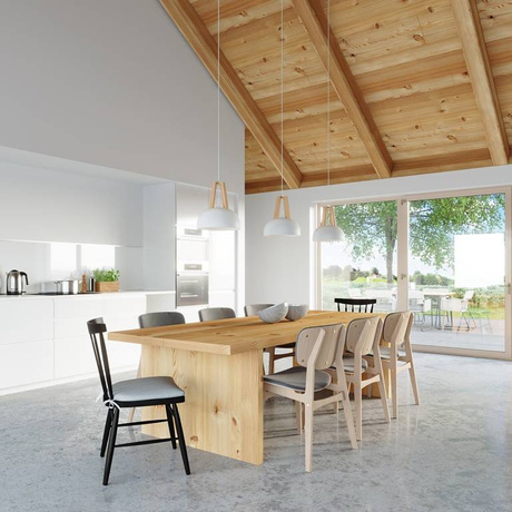 CASCO lampe suspendue blanc/bois naturel + 1x ampoule LED E27 3000K chaude 7.5W 620lm