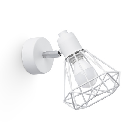 Applique ARTEMIS 1 blanche + 1x ampoule LED E14 3000K Warm 7.5W 620lm