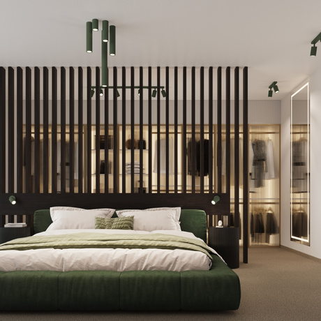 Plafonnier KARBON 20 vert olive