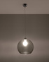 Lampe suspendue BALL graphite + 1x ampoule LED E27 4000K Cold 7,5W 650lm