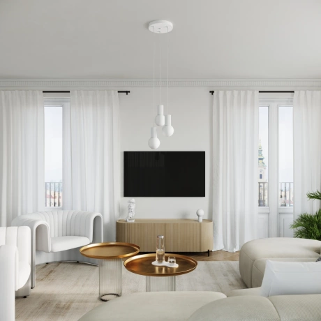 Lampe suspendue HALO 3P blanc