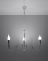 Lustre MINERWA 3 blanc + 3x ampoule LED E14 4000K Froid 7.5W 650lm