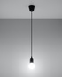 DIEGO 1 lampe suspendue noire + 1x ampoule LED E27 3000K Warm 7,5W 620lm